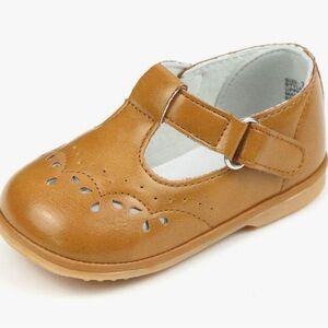 Angel Birdie Leather T-Strap Stitched Mary Jane